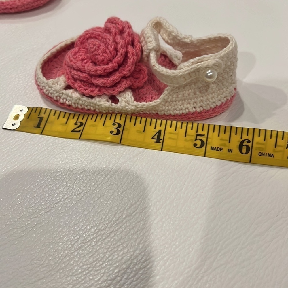 Handmade Crochet Booties Little Girl - Picture 6 of 7